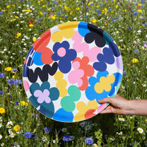 Wrap - FLORAL BURST Serviertablett rund (⌀ 38 cm) - ROSA ECK