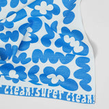Wrap - FLOWERS AND SQUIGGLES Geschirrtuch (50 × 70 cm) • Blue/Natural - ROSA ECK