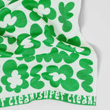 Wrap - FLOWERS AND SQUIGGLES Geschirrtuch (50 × 70 cm) • Green/Natural - ROSA ECK
