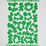 Wrap - FLOWERS AND SQUIGGLES Geschirrtuch (50 × 70 cm) • Green/Natural - ROSA ECK