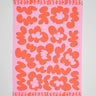 Wrap - FLOWERS AND SQUIGGLES Geschirrtuch (50 × 70 cm) • Pink/Warm Red - ROSA ECK