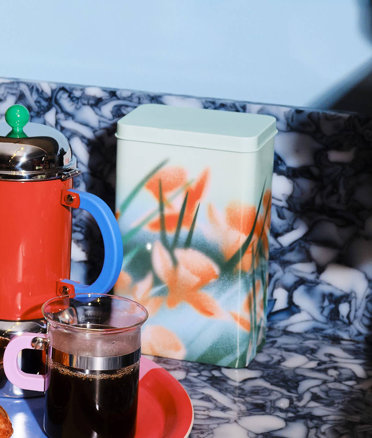 Wrap - FLOWERS Kaffeedose - ROSA ECK