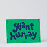 Wrap - GIANT HURRAY Grußkarte mit Prägung - ROSA ECK - 1 - 5 €, Blau, Grün