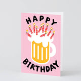 Wrap - HAPPY BIRTHDAY BEER Grußkarte zum Geburtstag - ROSA ECK