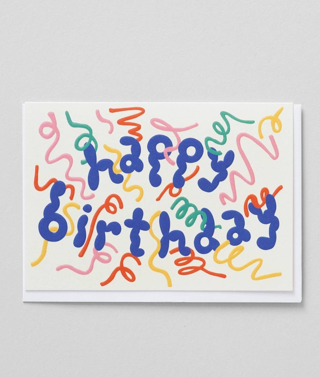 Wrap - HAPPY BIRTHDAY Geprägte Geburtstagskarte - Grußkarte - ROSA ECK Concept Store