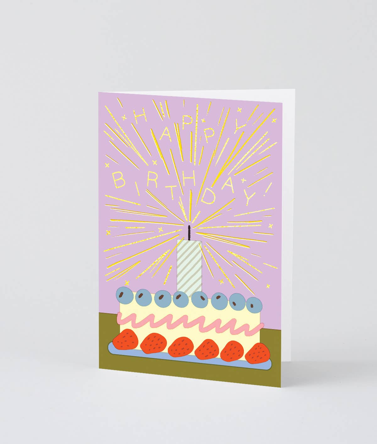 Wrap - HAPPY BIRTHDAY SPARKLER Grußkarte zum Geburtstag - ROSA ECK