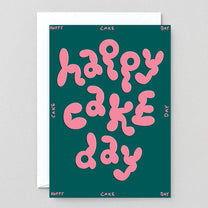 Wrap - HAPPY CAKE DAY Grußkarte mit Prägung - Grußkarte - ROSA ECK Concept Store