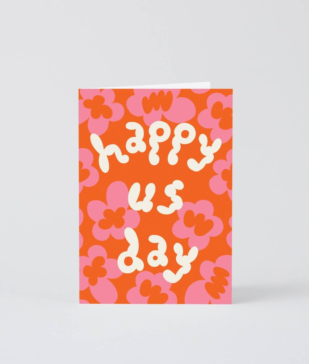 Wrap - HAPPY US DAY Geprägte Grußkarte - Grußkarte - ROSA ECK Concept Store