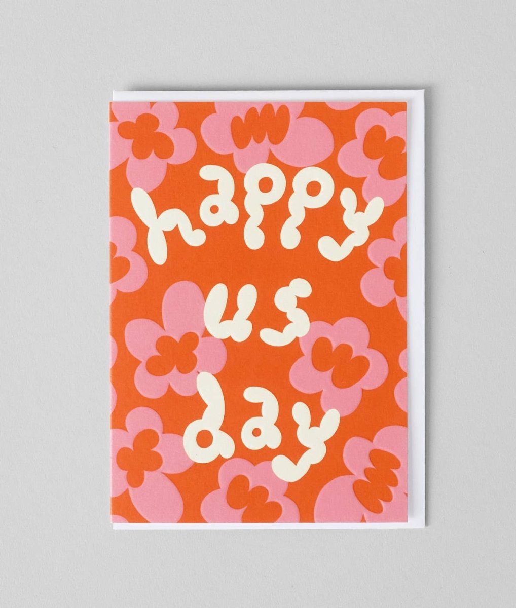 Wrap - HAPPY US DAY Geprägte Grußkarte - Grußkarte - ROSA ECK Concept Store