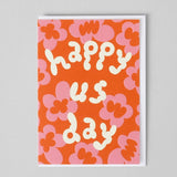 Wrap - HAPPY US DAY Geprägte Grußkarte - Grußkarte - ROSA ECK Concept Store