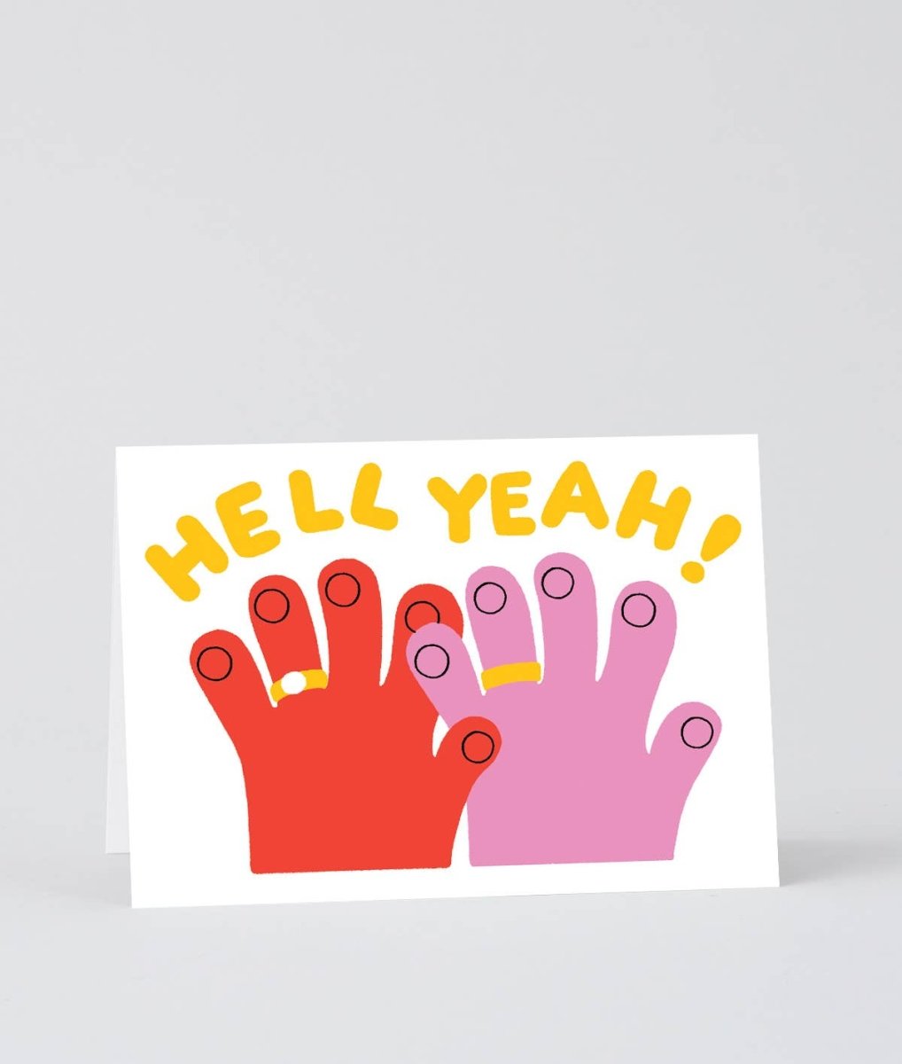 Wrap - HELL YEAH! Grußkarte - Grußkarte - ROSA ECK Concept Store
