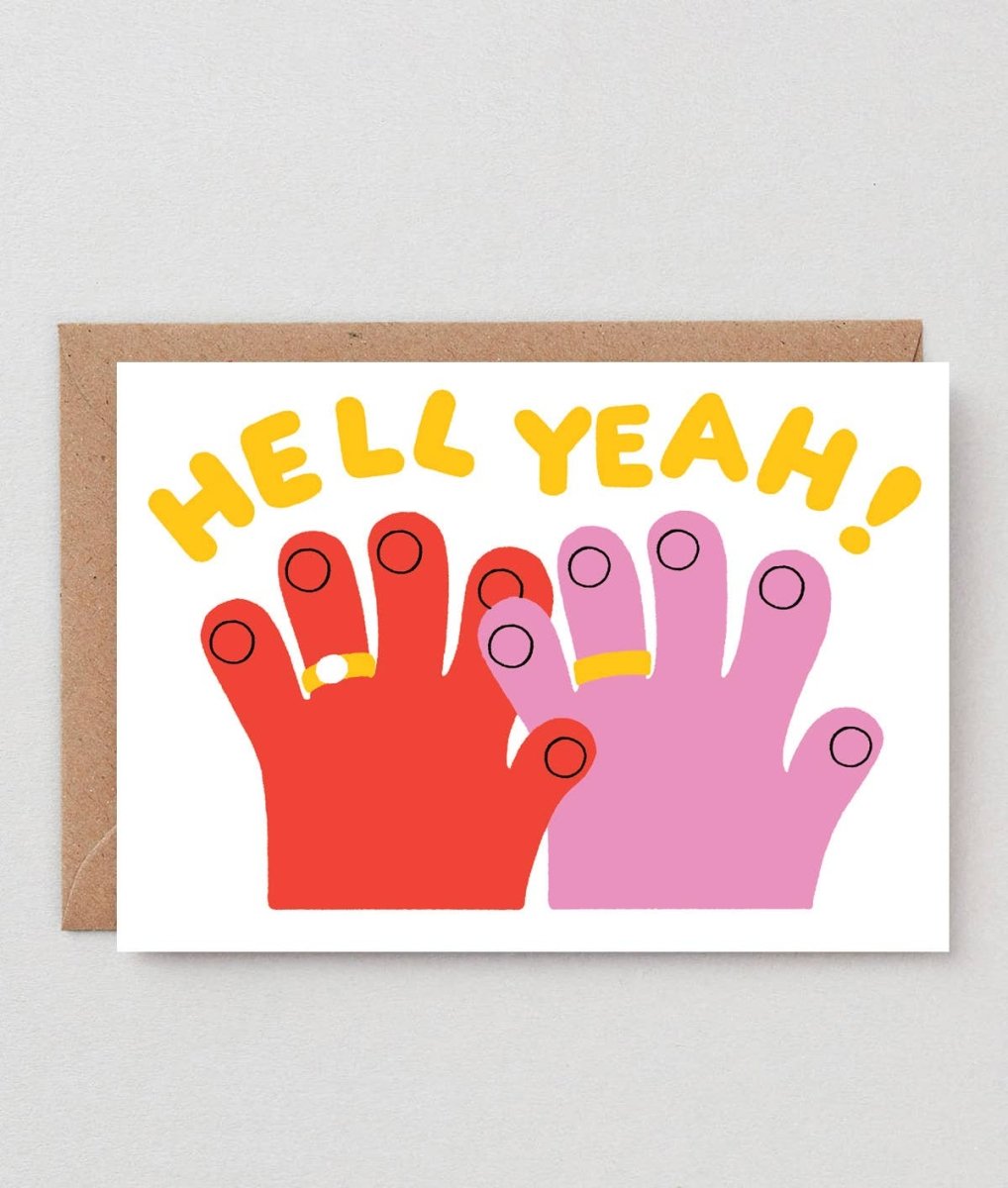 Wrap - HELL YEAH! Grußkarte - Grußkarte - ROSA ECK Concept Store