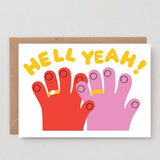 Wrap - HELL YEAH! Grußkarte - Grußkarte - ROSA ECK Concept Store