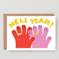 Wrap - HELL YEAH! Grußkarte - Grußkarte - ROSA ECK Concept Store