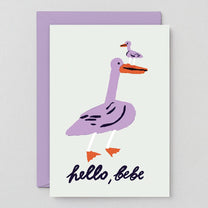 Wrap - HELLO, BEBE Grußkarte zur Geburt - Grußkarte - ROSA ECK Concept Store