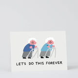 Wrap - LETS DO THIS FOREVER Grußkarte zur Hochzeit - ROSA ECK