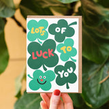Wrap - LOTS OF LUCK TO YOU Glückwunschkarte - ROSA ECK