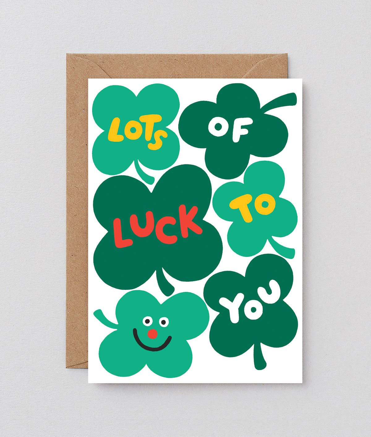 Wrap - LOTS OF LUCK TO YOU Glückwunschkarte - ROSA ECK