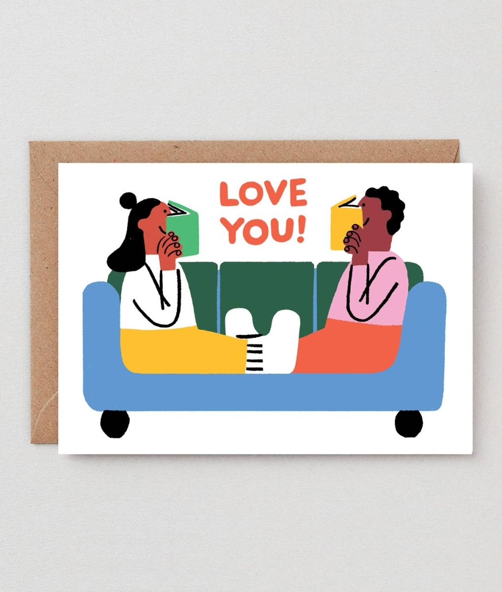 Wrap - LOVE YOU Grußkarte - Grußkarte - ROSA ECK Concept Store