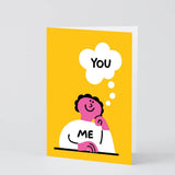 Wrap - ME THINKING ABOUT YOU Grußkarte - Grußkarte - ROSA ECK Concept Store
