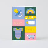 Wrap - NEW BABY CELEBRATION Grußkarte zur Geburt - ROSA ECK