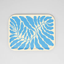 Wrap - SKY BLUE LEAVES Großes rechteckiges Serviertablett - Serviertablett - ROSA ECK Concept Store