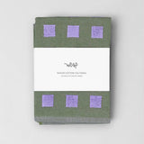 Wrap - SQUARES Geschirrtuch | Grün/Lila - Geschirrtuch - ROSA ECK Concept Store