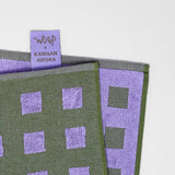 Wrap - SQUARES Geschirrtuch | Grün/Lila - Geschirrtuch - ROSA ECK Concept Store