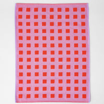 Wrap - SQUARES Geschirrtuch | Lila/Rot - Geschirrtuch - ROSA ECK Concept Store