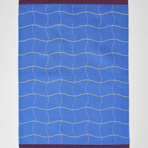 Wrap - WAVE GRID BLUE Geschirrtuch aus Baumwolle - Geschirrtuch - ROSA ECK