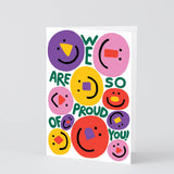 Wrap - WE ARE SO PROUD OF YOU Grußkarte zum Glückwunsch - ROSA ECK