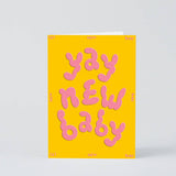 Wrap - YAY NEW BABY Grußkarte mit Prägung - Grußkarte - ROSA ECK Concept Store
