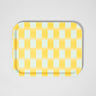 Wrap - YELLOW BLUR CHECK Gelbes rechteckiges Serviertablett aus Birke - Serviertablett - ROSA ECK