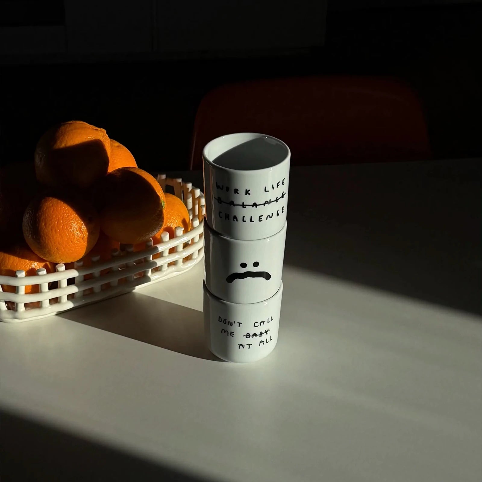 Porzellanbecher mit Spruch • DON'T CALL ME AT ALL – Yahya Studio – Bild 2