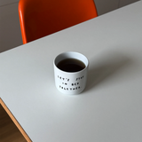 Statement-Becher aus Porzellan • LET'S STAY IN BED TOGETHER – Yahya Studio – Bild 3