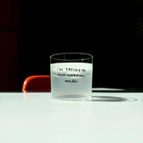yahya studio - Trinkglas mit Statement • I'M TRYING - ROSA ECK