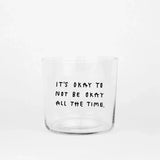 yahya studio - Trinkglas mit Statement • IT'S OKAY - ROSA ECK