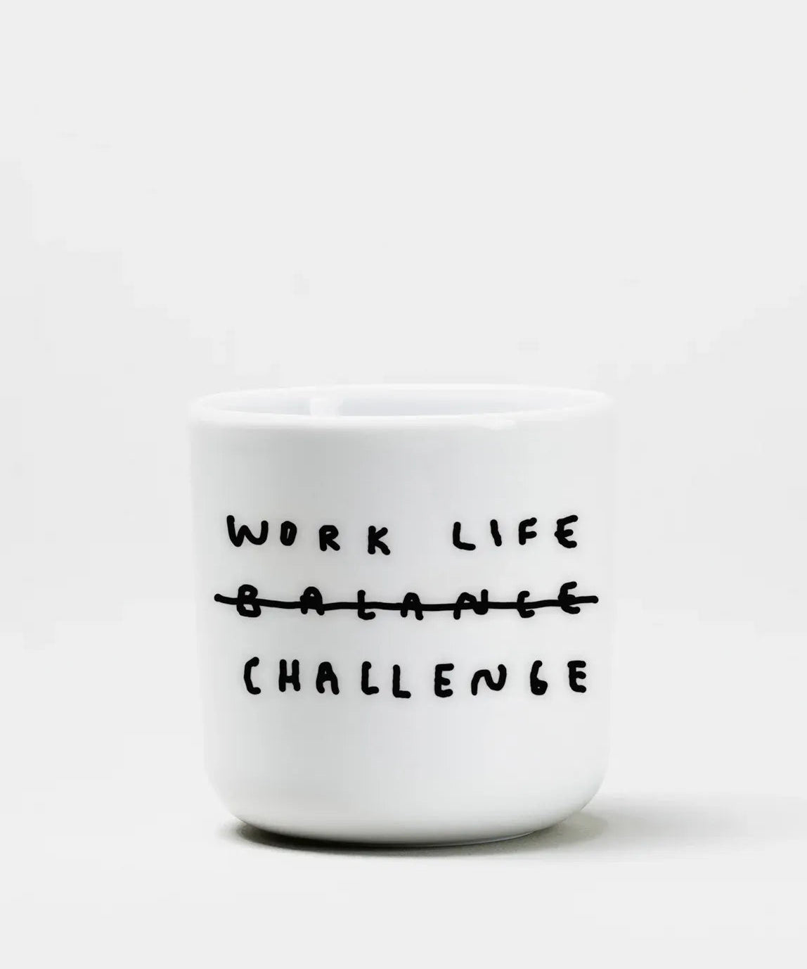 yahya studio - WORK LIFE CHALLENGE Becher aus Porzellan - Kaffee - und Teetasse - ROSA ECK - Cup, ,