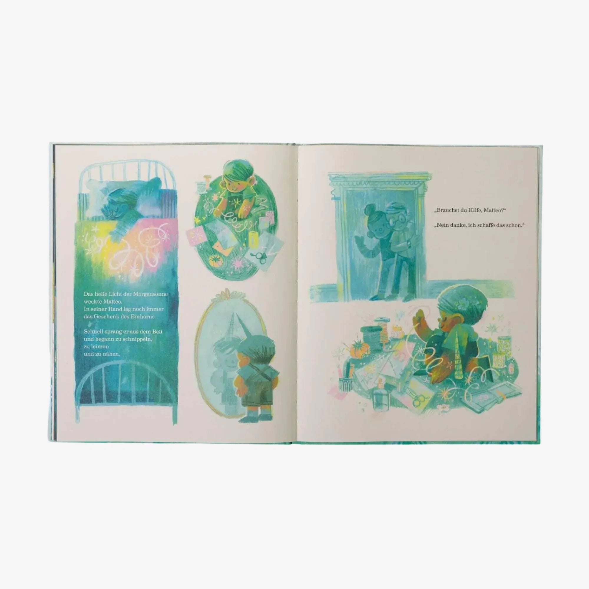 Zuckersüß Verlag - MATTEO GLAUBT AN EINHÖRNER Kinderbuch - ROSA ECK
