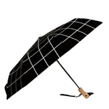 Regenschirm mit Entenkopf • Black Grid