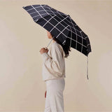 Regenschirm mit Entenkopf • Black Grid